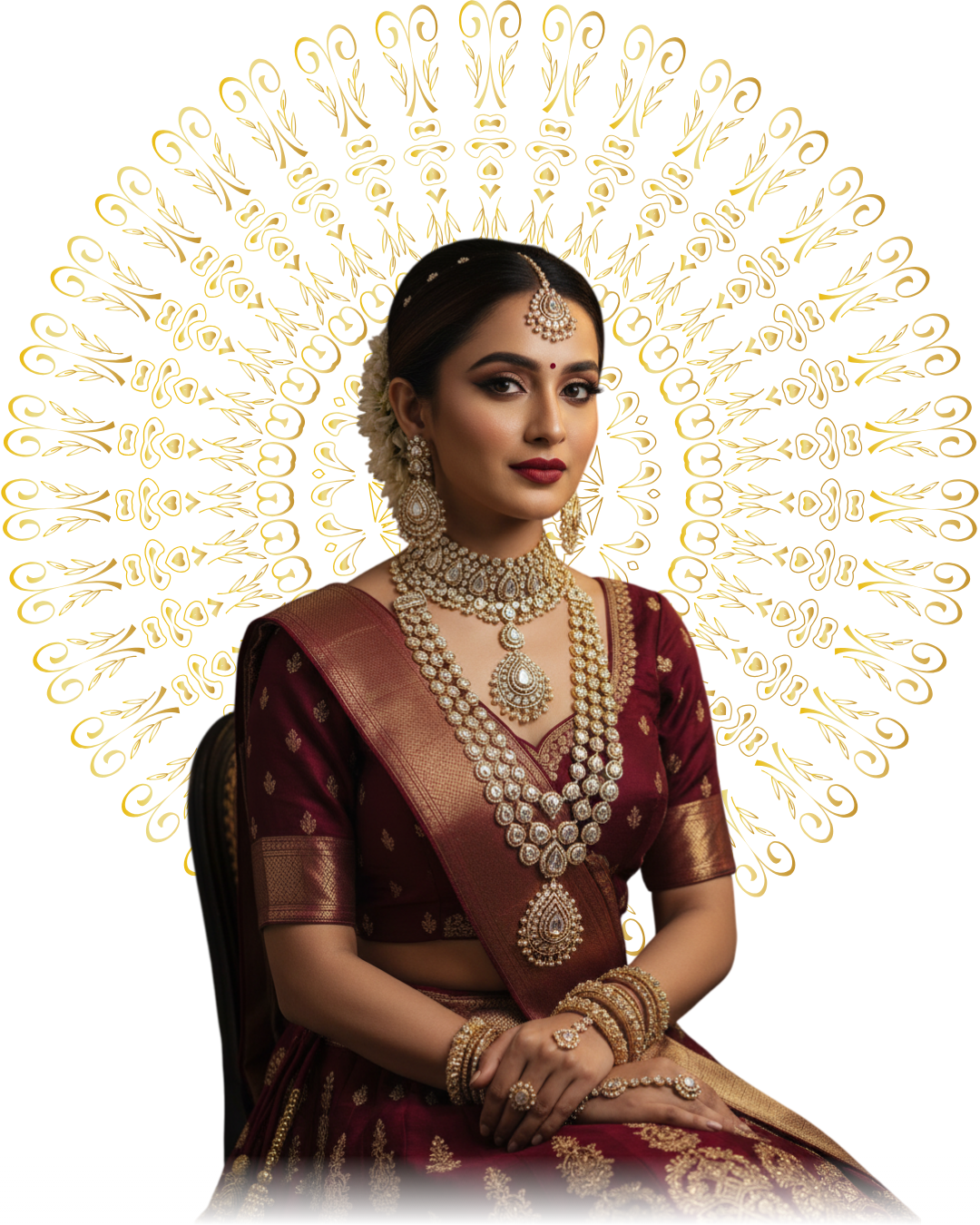 Model wearing Standard Gold & Diamonds jewellery
