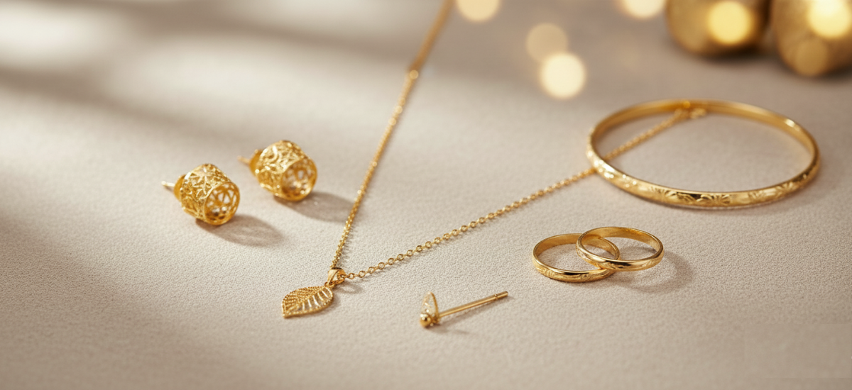 Elegant lightweight and daily wear jewellery